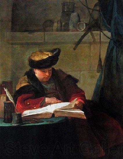 Jean Simeon Chardin Un Chimiste dans son laboratoire, dit Le Souffleur Norge oil painting art